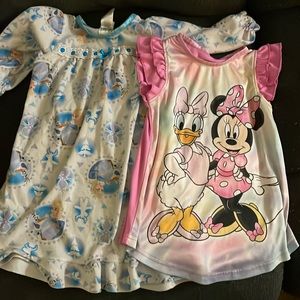 2 toddler Disney nightgowns